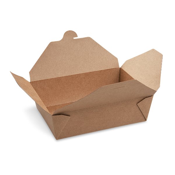 50 Stk. Faltbox Food box FSC Mix/PE fettdicht kraft L 195x138x65 mm 2000 ml