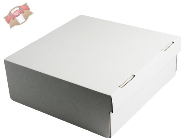 100 Stk. Tortenkarton weiß 28x28x10 cm Pappe