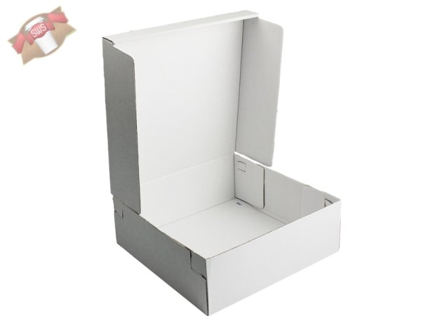 100 Stk. Tortenkarton weiß 28x28x10 cm Pappe