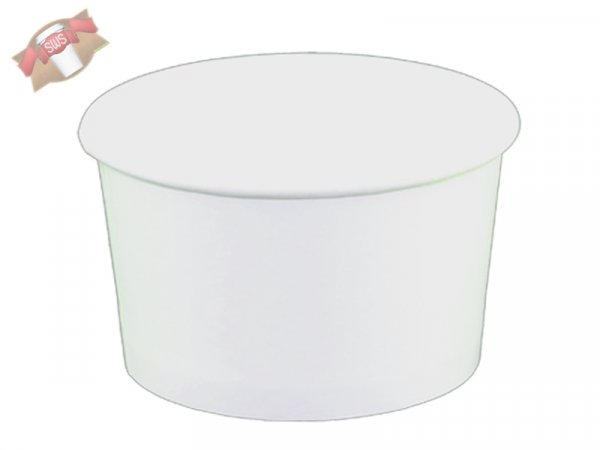 50 Stk. Eisbecher Hartpapierbecher 8 oz 200 ml weiß