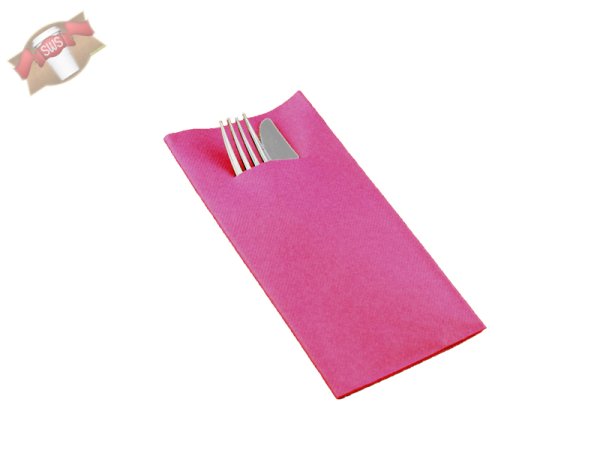 100 Stk. Airlaid Bestecktasche violett 60g 1/8 Falz