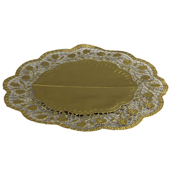 4 Stk. Tortenspitzen Tortenunterlagen gold Ø 30 cm