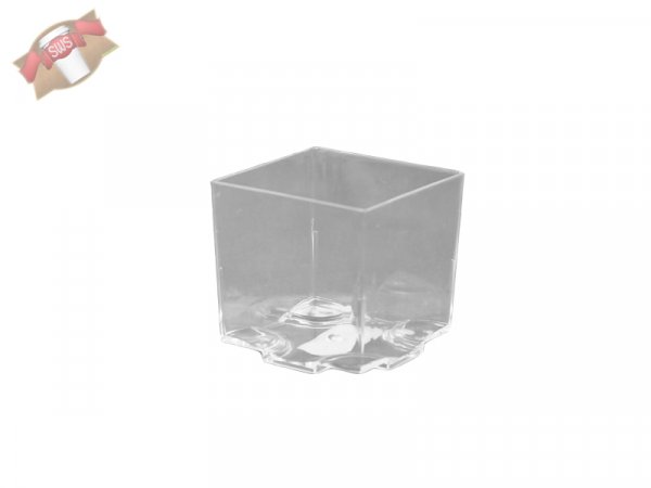 20 Stk. Fingerfood Becher Schale quadratisch 65 ml klar