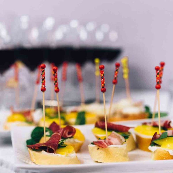 100 Stk. Bambus Fingerfood Spieße Picker KORDEL