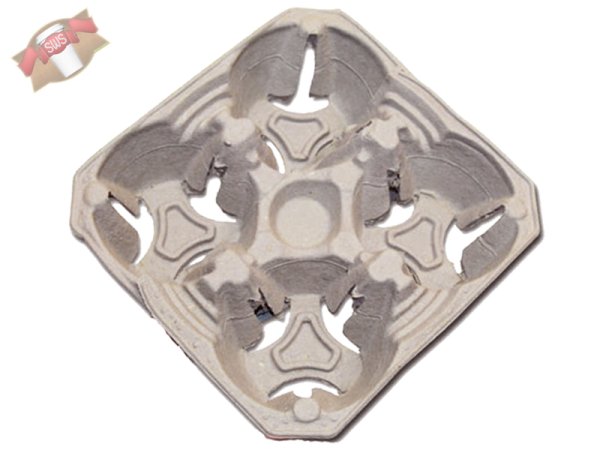 220 Stk. Cup Carrier Becherhalter aus FSC Pappe für 4 Becher 21x21x4,5cm