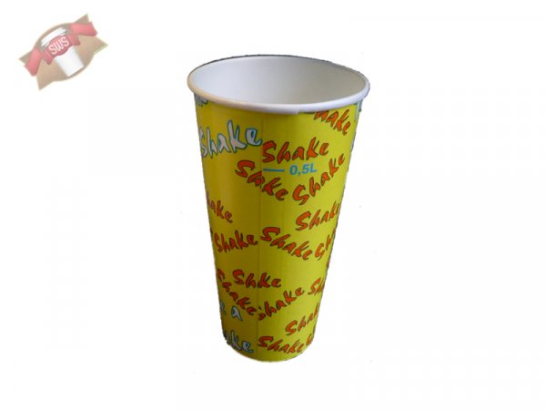 50 Stk. Milchshakebecher 0,5 ltr. aus Hartpapier