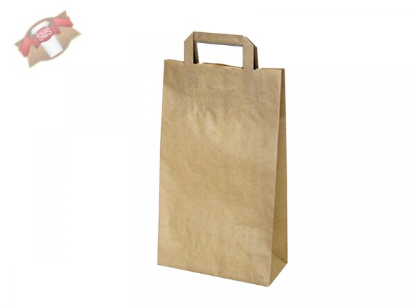 50 Stk. Papiertragetaschen braun 22x10x38 cm