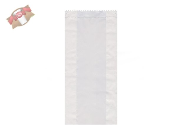 1000 Stk. Papierfaltenbeutel Bäckerfaltenbeutel weiß 20+7x45 cm