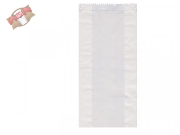 1000 Stk. Bäckerfaltenbeutel Papierfaltenbeutel weiß 15+7x42 cm