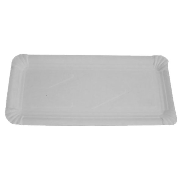 250 Stk. eckige Pappteller 10x16cm Imbissteller, Einweg-Pappteller, Partyteller