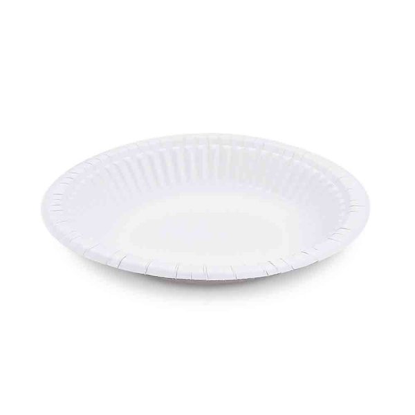 50 Stk. Pappschalen Salatschalen rund FF Ø 20 x 2,7 cm – 380 ml – weiß