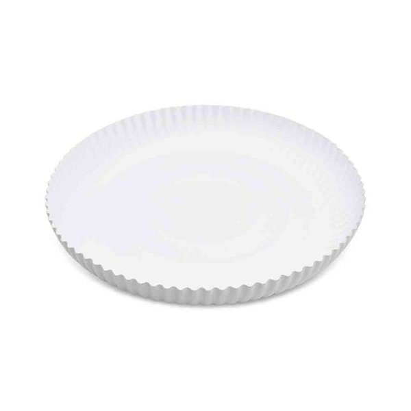 50 Stk. runde weiße Pappteller Ø 26 cm – Imbissteller & Kuchenteller