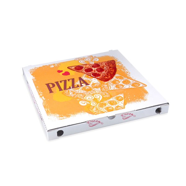 100 Stk. Pizzakartons aus Mikrowellpappe 34x34x3 cm weiß