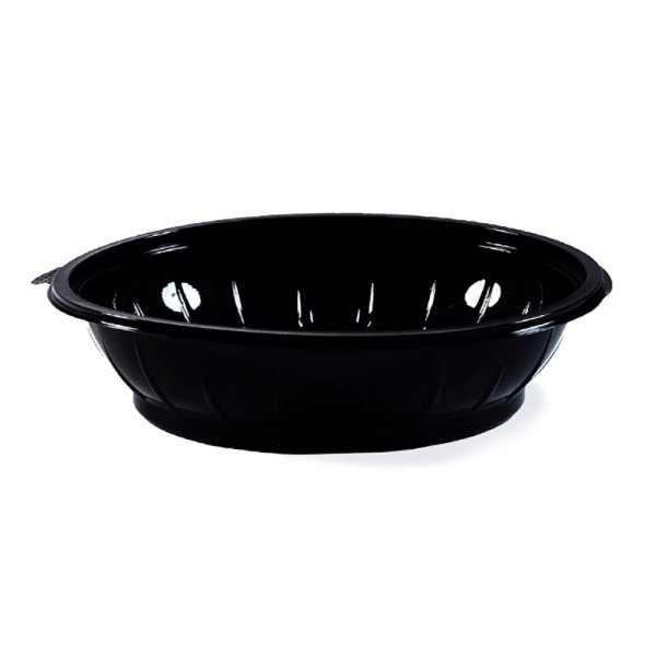50 Stk. Salatschalen Salatteller 1000 ml schwarz PET