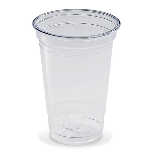 50 Stk. Clear Cup Becher PET 400 ml 16 oz Ø 95 x 122 mm