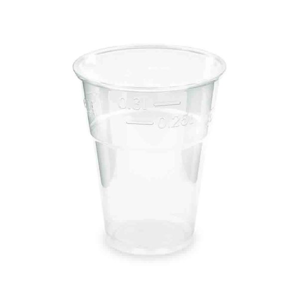 50 Stk. PLA Ausschankbecher 300 ml klar Trinkbecher Plastikbecher