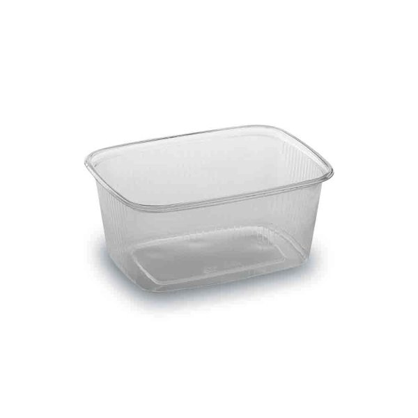 100 Stk. Rechteckbecher Verpackungsbecher 250 ml klar PP