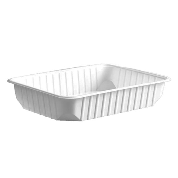 50 Stk. Rechteckschalen Unibox 500 ml PP weiß