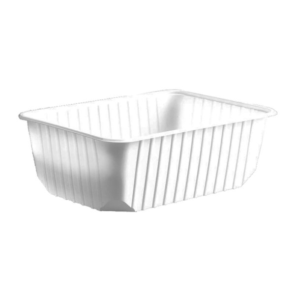 50 Stk. Rechteckschalen Unibox 1000 ml PP weiß