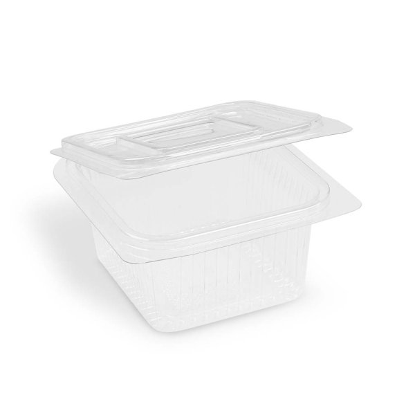 50 Stk. Klappschalen Salatschalen mit Deckel PET 375 ml