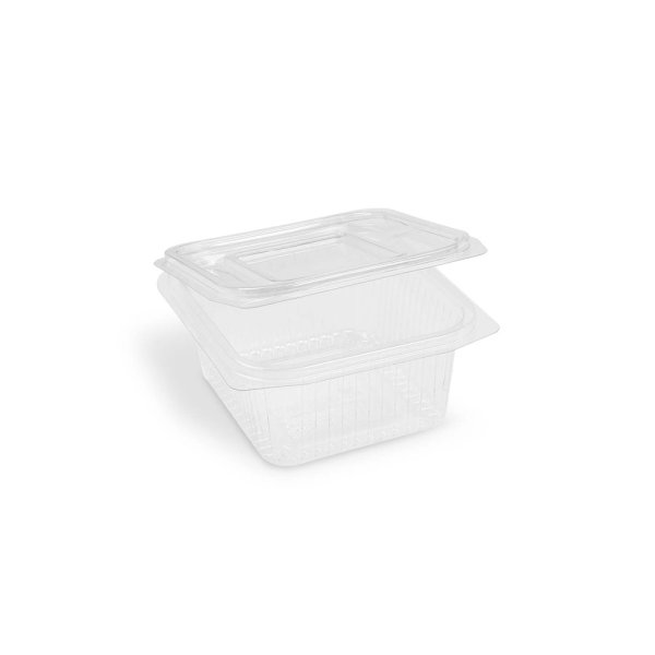 50 Stk. Klappschalen Salatschalen mit Deckel PET 500 ml
