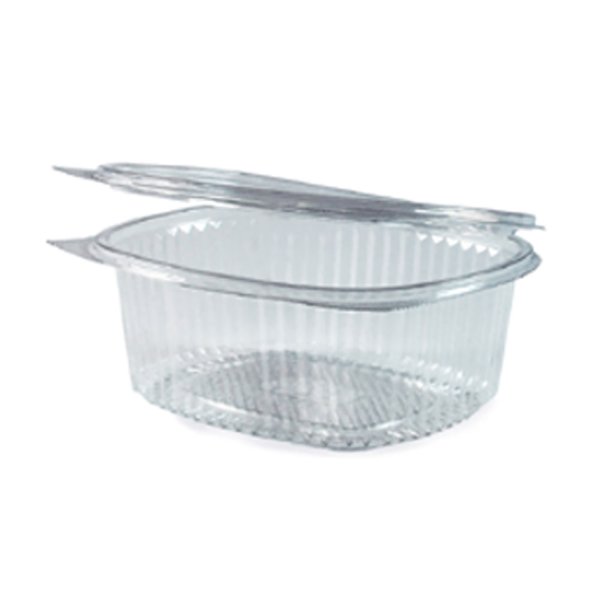 50 Stk. Feinkostbecher oval klar mit Deckel 250 ml PET