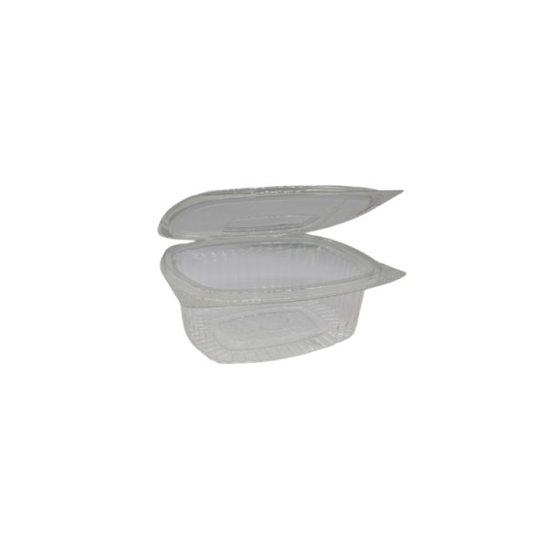 50 Stk. Feinkostbecher oval klar mit Deckel 500 ml PET