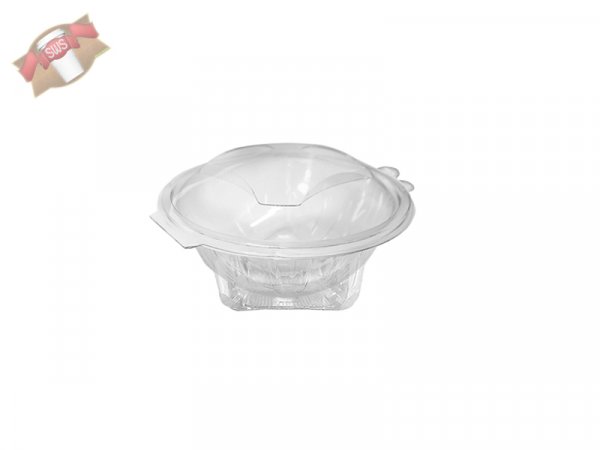 50 Stk. Klappschalen Salatschalen Rundbecher mit Deckel PET 250 ml