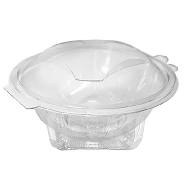 50 Stk. Klappschalen Salatschalen Rundbecher mit Deckel PET 600 ml