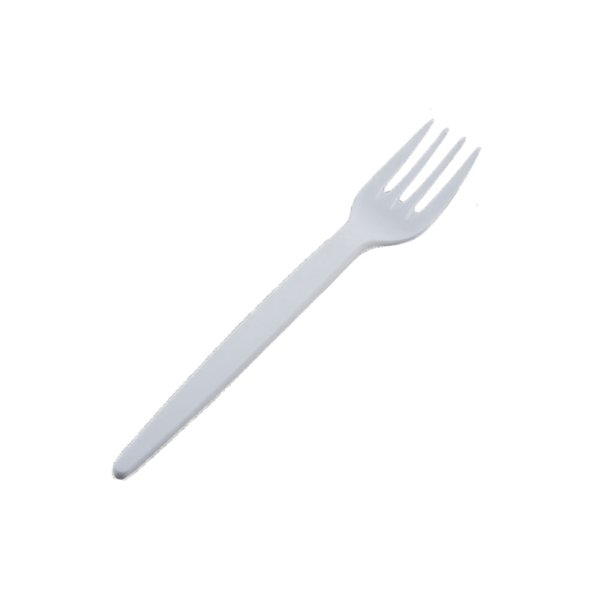 100 Stk. Mehrwegbesteck Gabeln 18,5 cm weiß