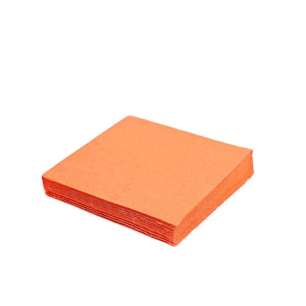 100 Stk. Servietten 33x33 1/4 Falz 2-lagig orange