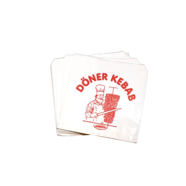 500 Stk. Dönertüten Dönertaschen Döner Kebab weiß