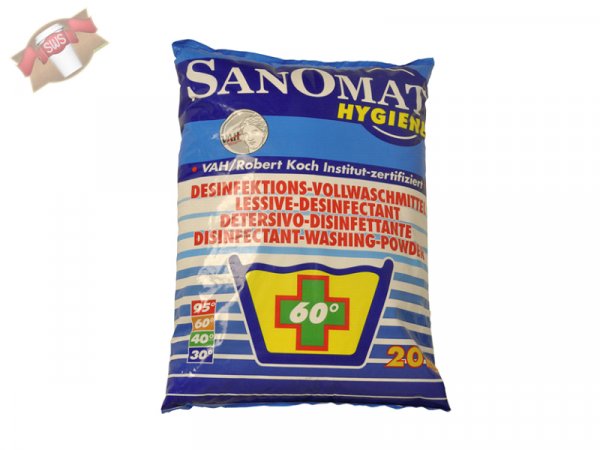 1 Sack Sanomat Desinfektionswaschmittel für alle Einsatzbereiche 20 kg