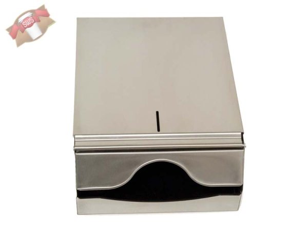 1 Spender für Papierhandtucher 250x330x125 mm für 500 Tücher Edelstahl