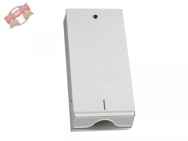 1 Spender für Papierhandtucher 550x265x130 mm für 750 Tücher metall/weiß