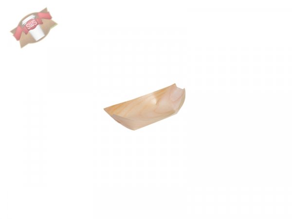 100 Stk. Holz Schiffchen Fingerfood Schale aus Holz 8x5,5 cm