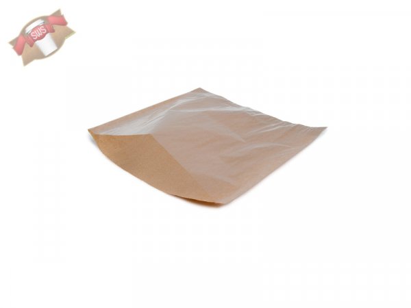 1000 Stk. Papier Flachbeutel 23,5 x 24,5 cm braun