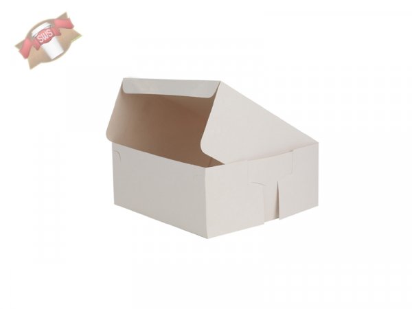 100 Stk. Kuchenkarton Tortenkarton Box Gr M 23 x 23 x 10 cm