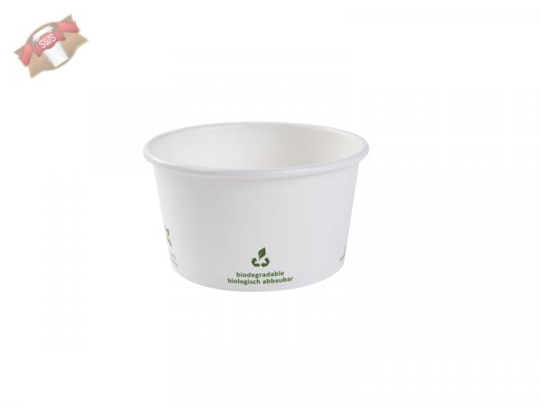 500 Stk. Bio Universalbecher 300 ml 12 oz mit Icons kompostierbar