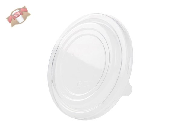 300 Stk. BIO PLA Deckel  Ø 150 mm klar für Salat Schale 650 ml