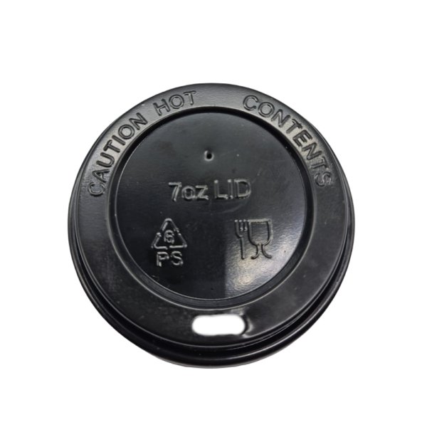 100 Stk. Coffee To Go Deckel Ø 73 mm PS schwarz mit Trinköffnung