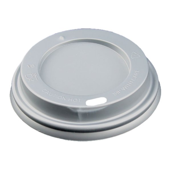 100 Stk. Coffee To Go Trinkdeckel Ø 80 mm PS silber