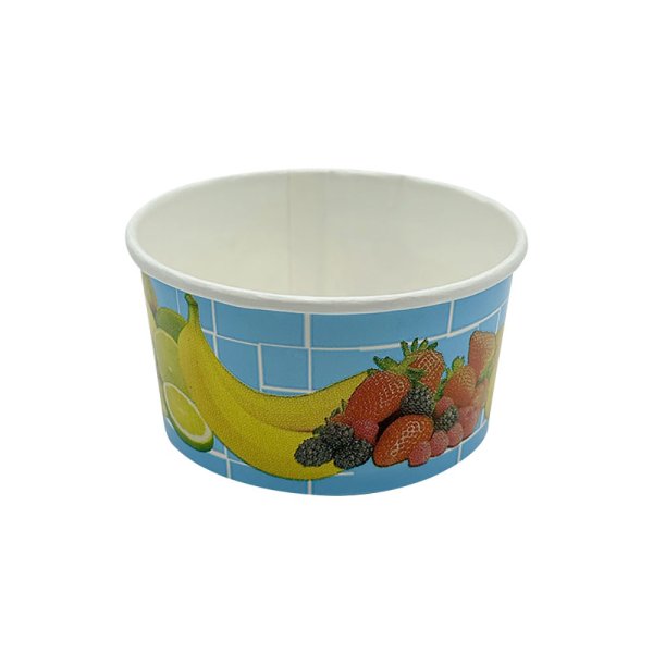 50 Stk. Eisbecher Hartpapierbecher 125 ml Früchte Hellblau Ø 85 x 43 mm
