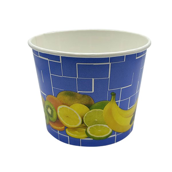 50 Stk. Eisbecher Hartpapierbecher 500 ml Früchte Blau Ø 110 x 84 mm