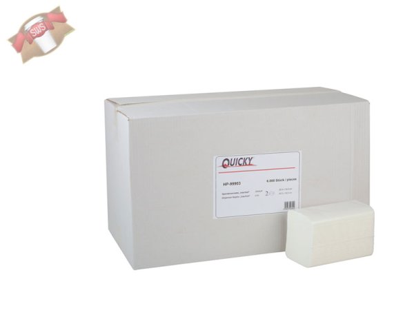 8.000 Stk. Servietten Spenderservietten weiß Interfold 2-lagig, Zellstoff 16x21,6 cm