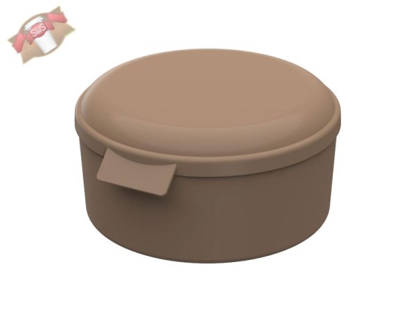 35 Stk. Mehrweg Menübox "ToGo" rund braun Ø 159 x 84 mm