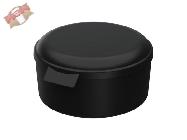 35 Stk. Mehrweg Menübox "ToGo" rund schwarz Ø 159 x 84 mm