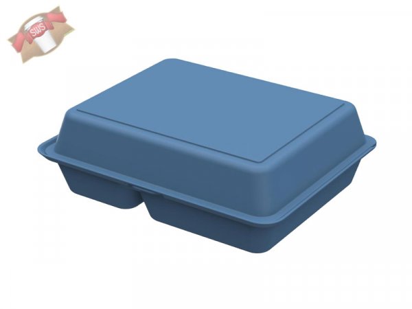 25 Stk. Mehrweg Menüboxen "ToGo" large blau 203 x 252 x 84 mm