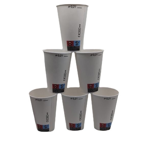 100 Stk. Mundspülbecher Hartpapier Mischbecher Labor 200 ml mit Einstrich