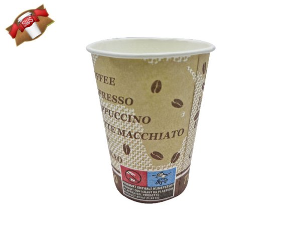 100 Stk. Coffee to go Becher Kaffeebecher Mountain 180 ml